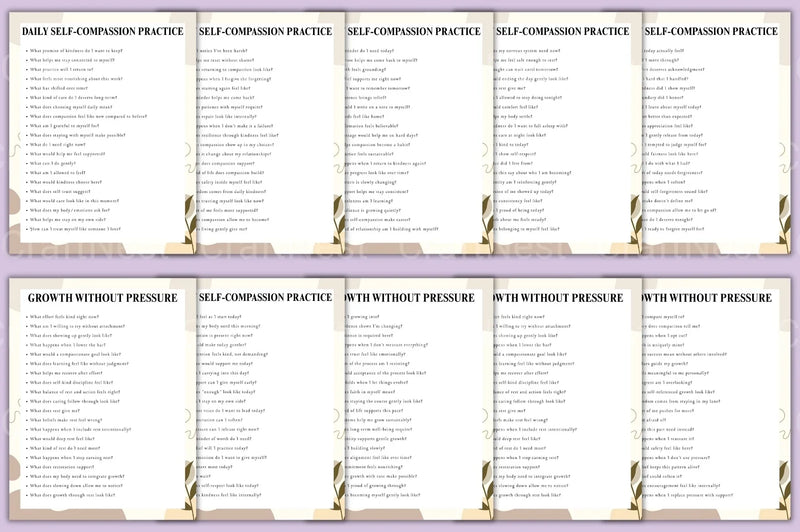 Self-Compassion Prompt Book for Personal Growth - CraftNest - Digital Crafting and Art