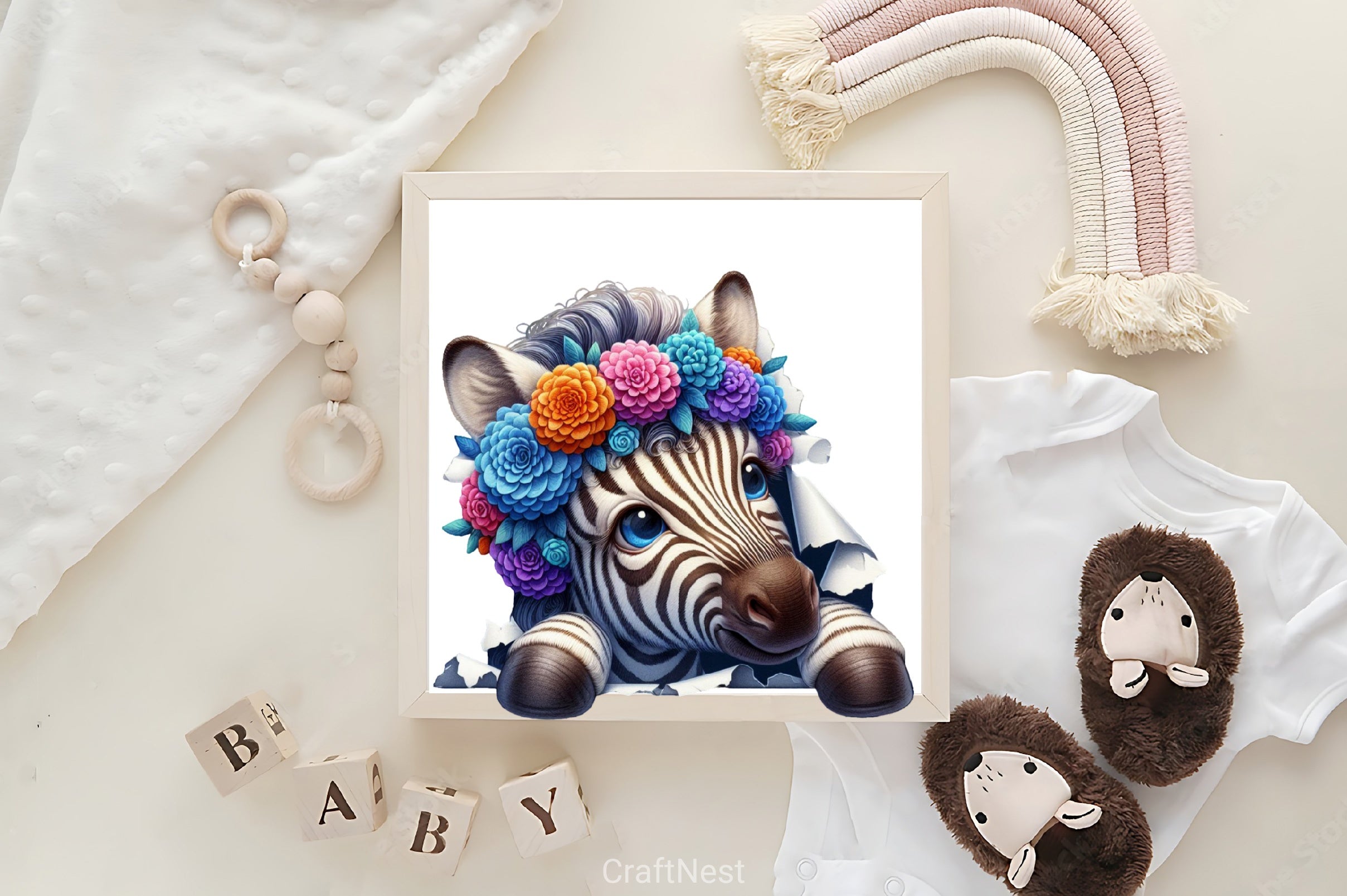 Zebra Peeking Clipart Bundle - CraftNest - Digital Crafting and Art