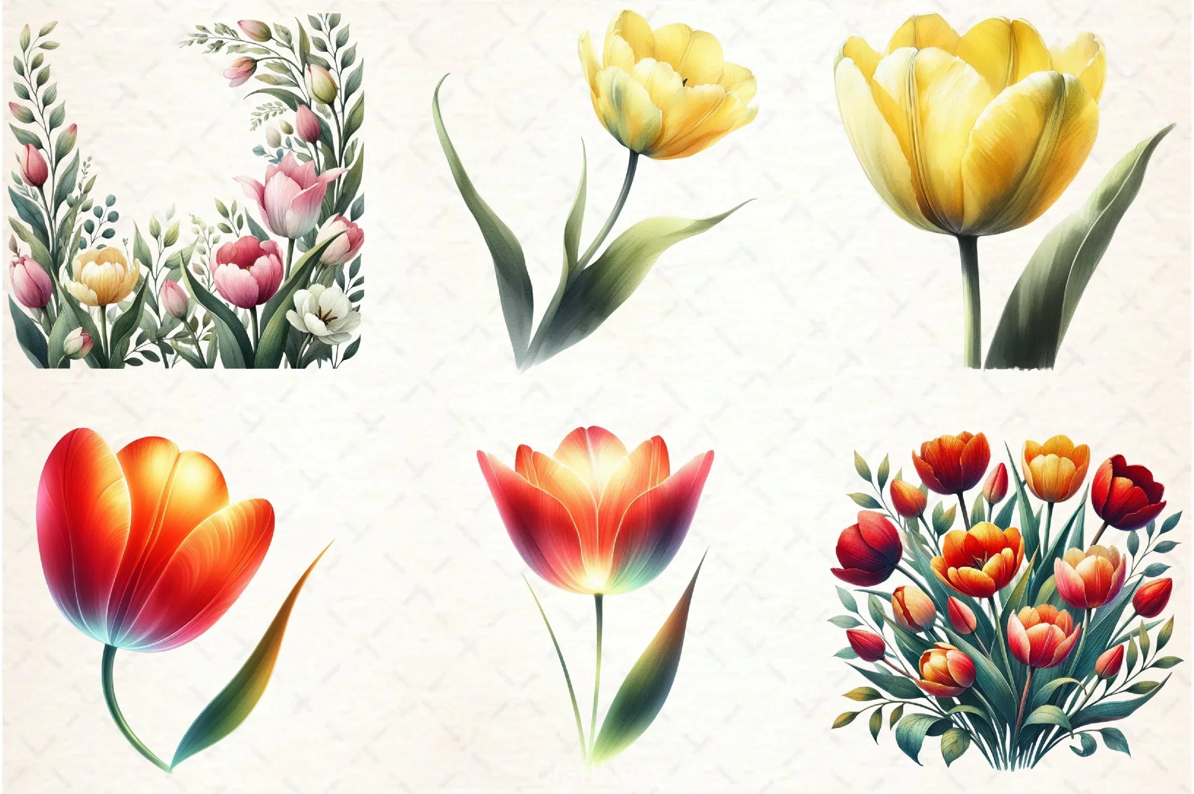 Spring Tulip Clipart Bundle - CraftNest - Digital Crafting and Art