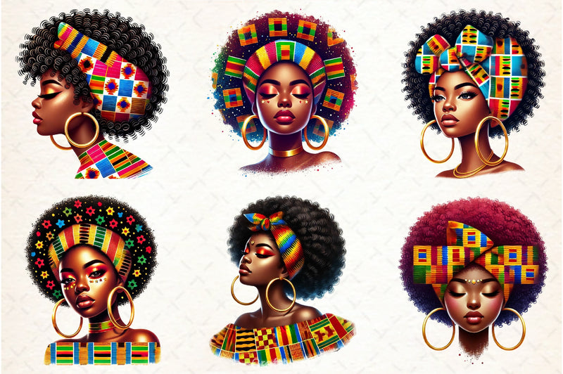 Afro Girl Clipart Bundle - CraftNest - Digital Crafting and Art