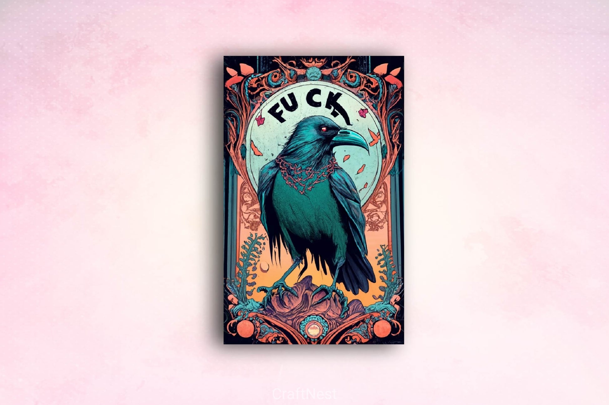 Art Nouveau Raven Clipart Bundle - CraftNest - Digital Crafting and Art