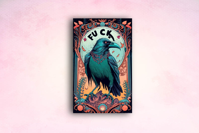 Art Nouveau Raven Clipart Bundle - CraftNest - Digital Crafting and Art