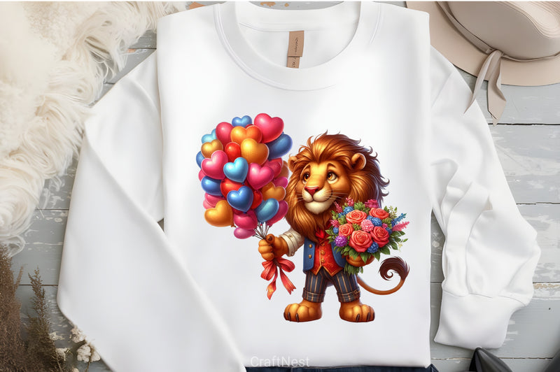 Valentine's Day Lion Clipart Bundle - CraftNest - Digital Crafting and Art