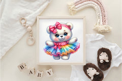 Cute White Teddy Bear Clipart Bundle - CraftNest - Digital Crafting and Art