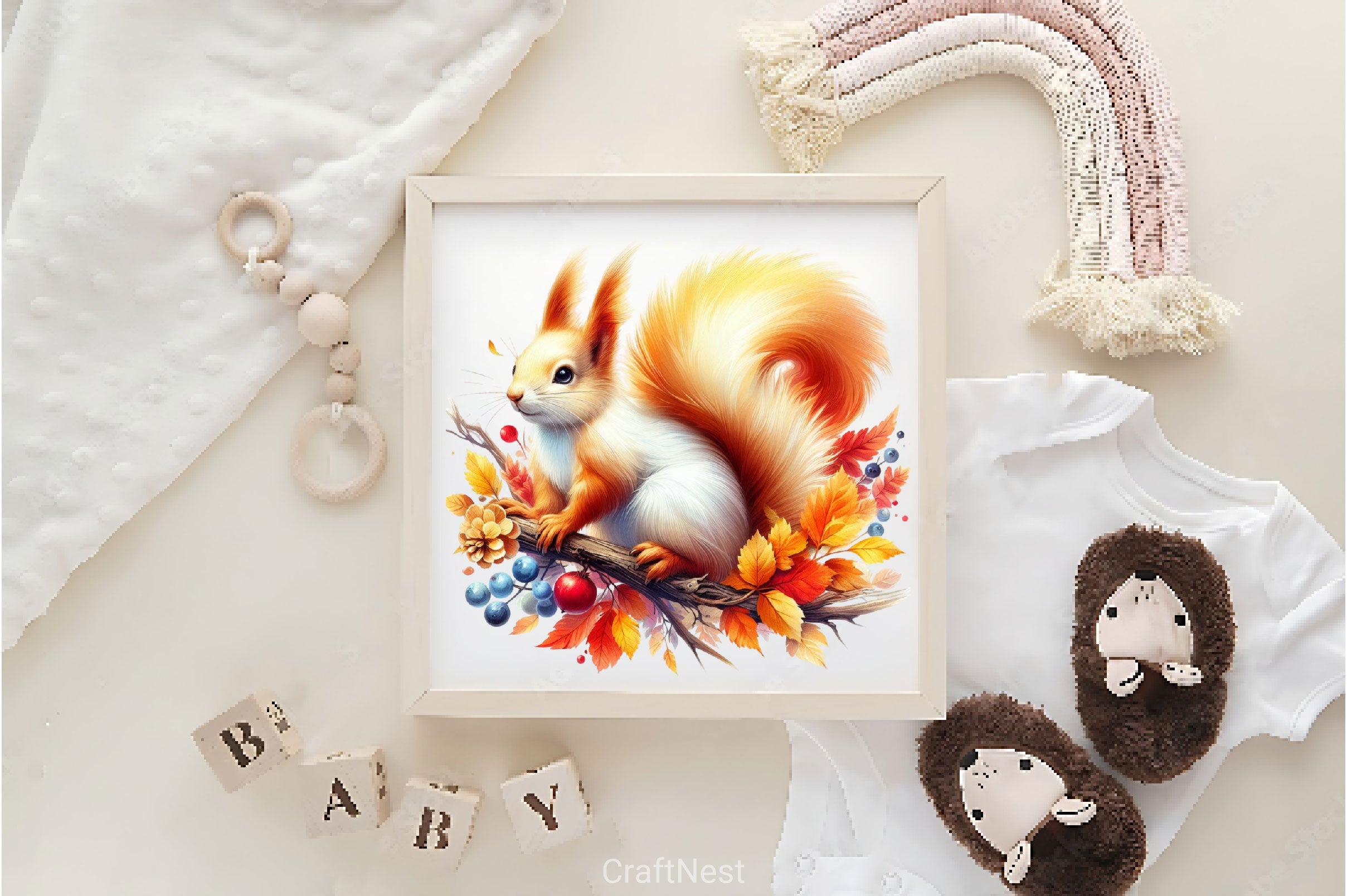 Autumn Squirrel Clipart Bundle 3 - CraftNest - Digital Crafting and Art