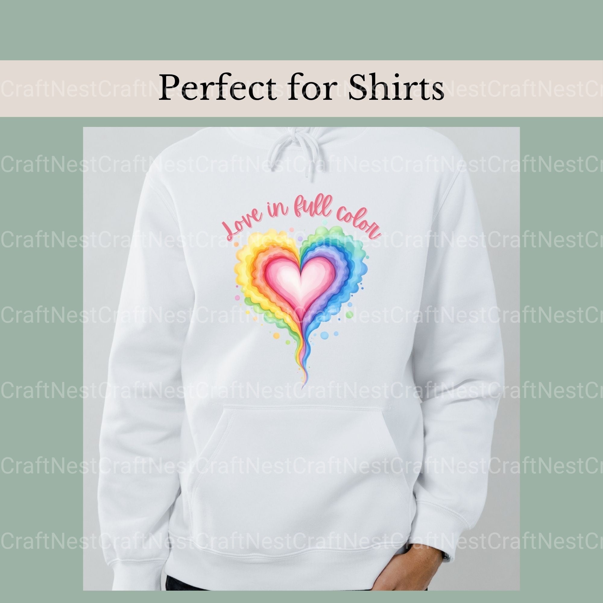 Love In Full Color Shirt Design Clipart Bundle - CraftNest - Digital Crafting and Art