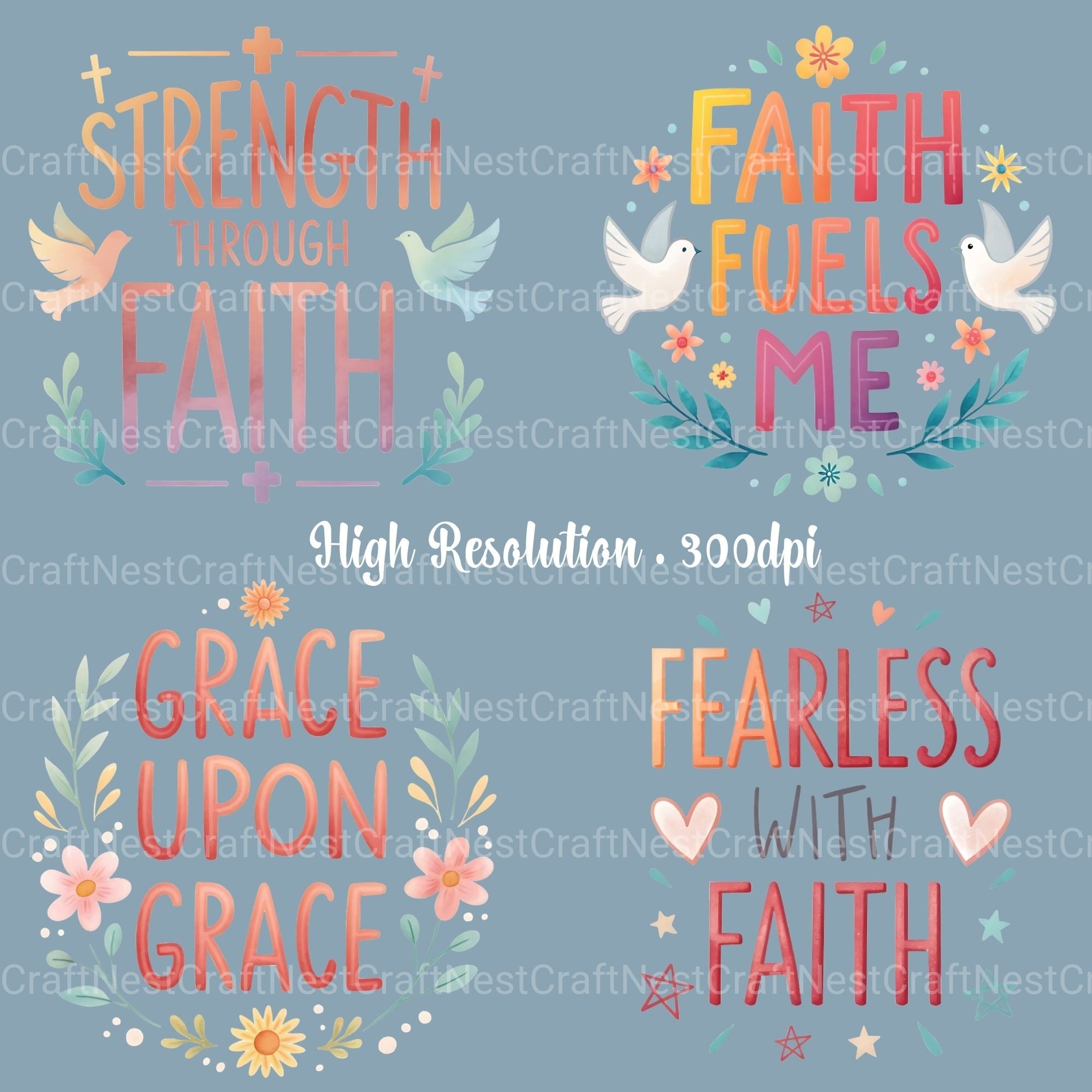 Faith Quotes Clipart Bundle - CraftNest - Digital Crafting and Art