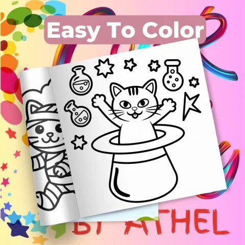 Halloween Cats Coloring Book Bundle - CraftNest - Digital Crafting and Art