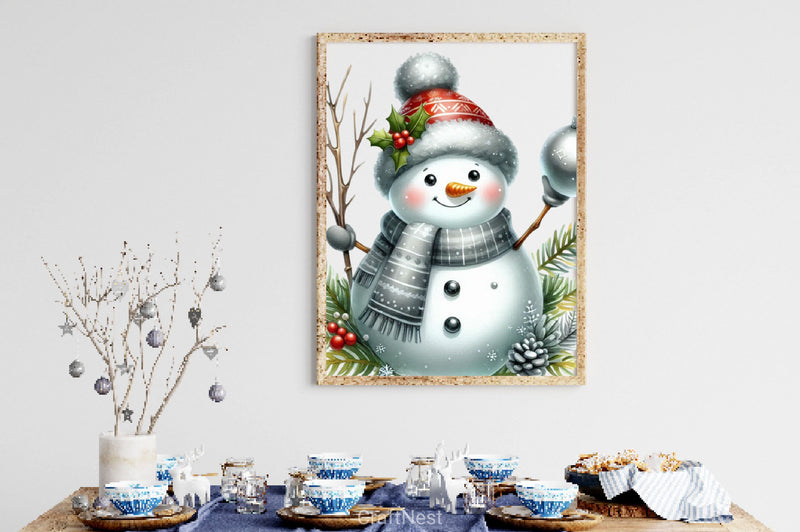 Christmas Snowman Clipart Bundle 4 - CraftNest - Digital Crafting and Art