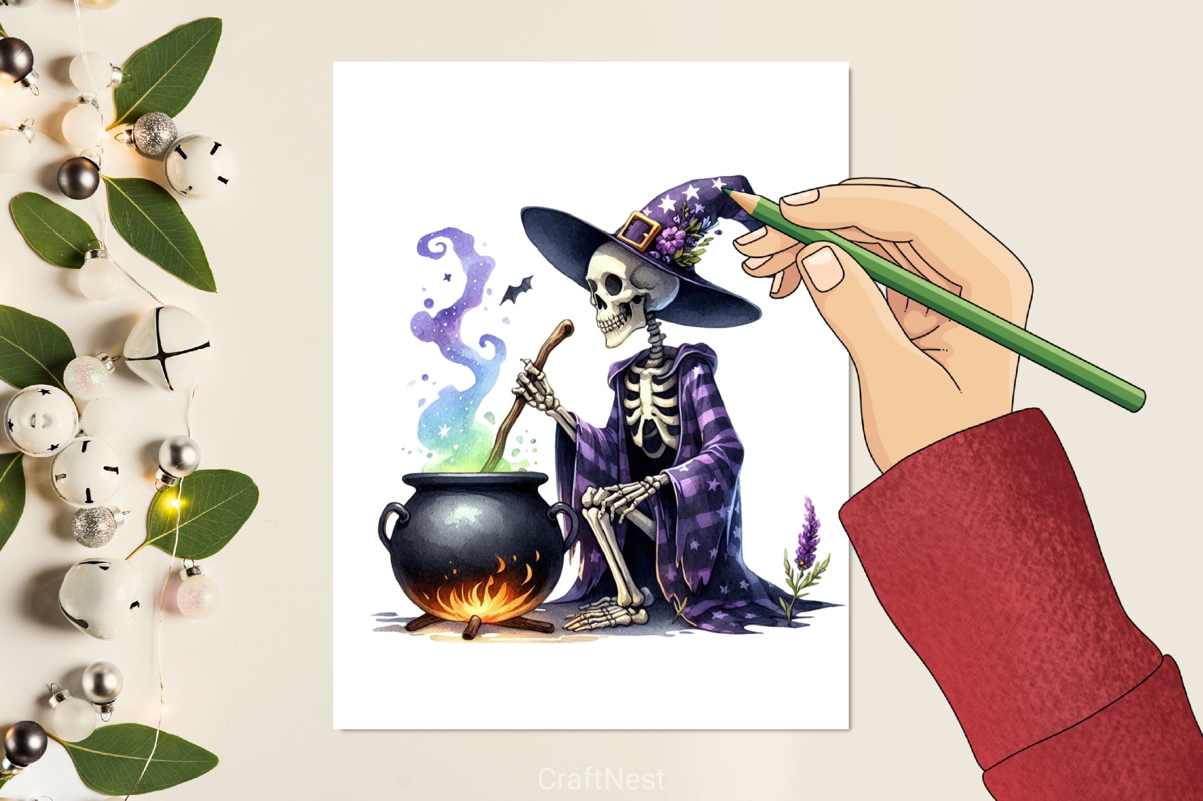 Skeleton Halloween Clipart Bundle - CraftNest - Digital Crafting and Art