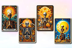 Funny Skeleton Tarot Card Clipart Bundle 4 - CraftNest - Digital Crafting and Art