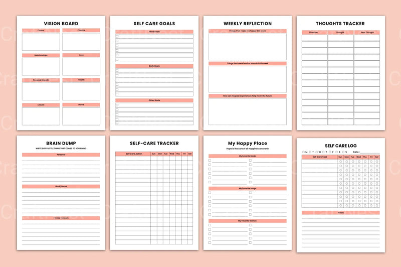 Mindset Self-Care Journal - CraftNest - Digital Crafting and Art