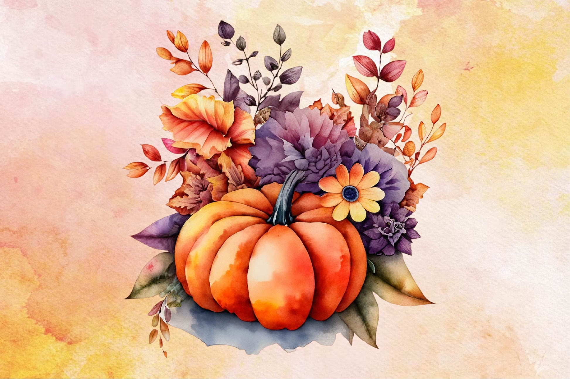 Fall Autumn Flowers Clipart Bundle - CraftNest - Digital Crafting and Art