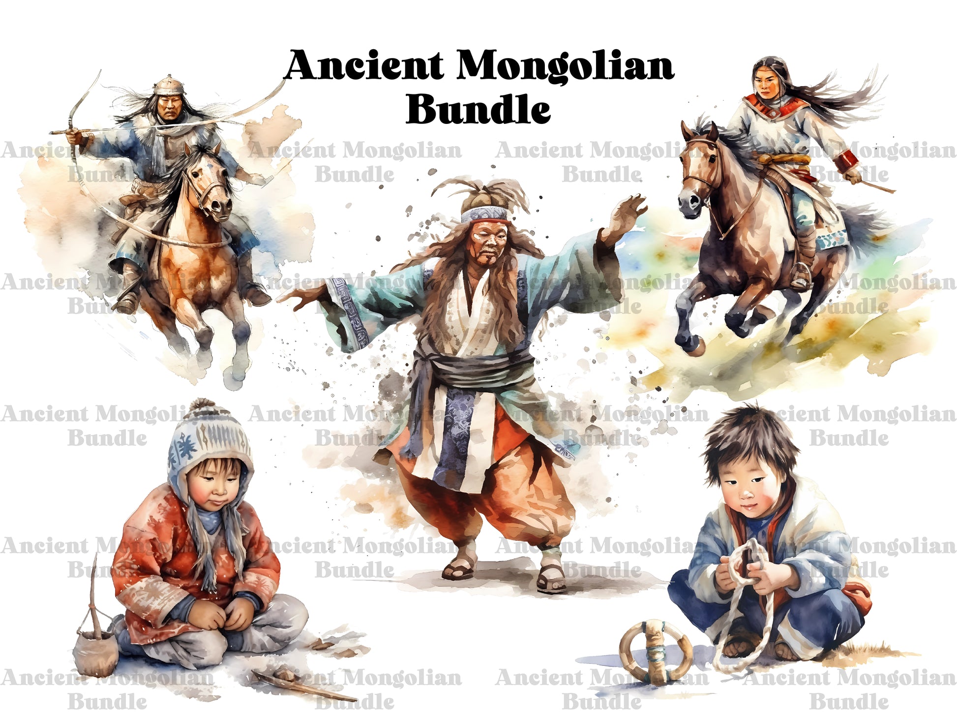 Ancient Mongolian Clipart - CraftNest