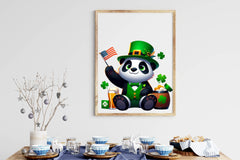 St Patricks Day Cute Panda Clipart Bundle 1 - CraftNest - Digital Crafting and Art