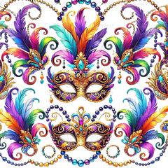 Mardi Gras Seamless Digital Paper - CraftNest - Digital Crafting and Art