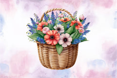 Flower Basket Clipart Bundle 1 - CraftNest - Digital Crafting and Art
