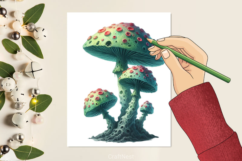 Magic Mushroom Halloween Clipart Bundle - CraftNest - Digital Crafting and Art