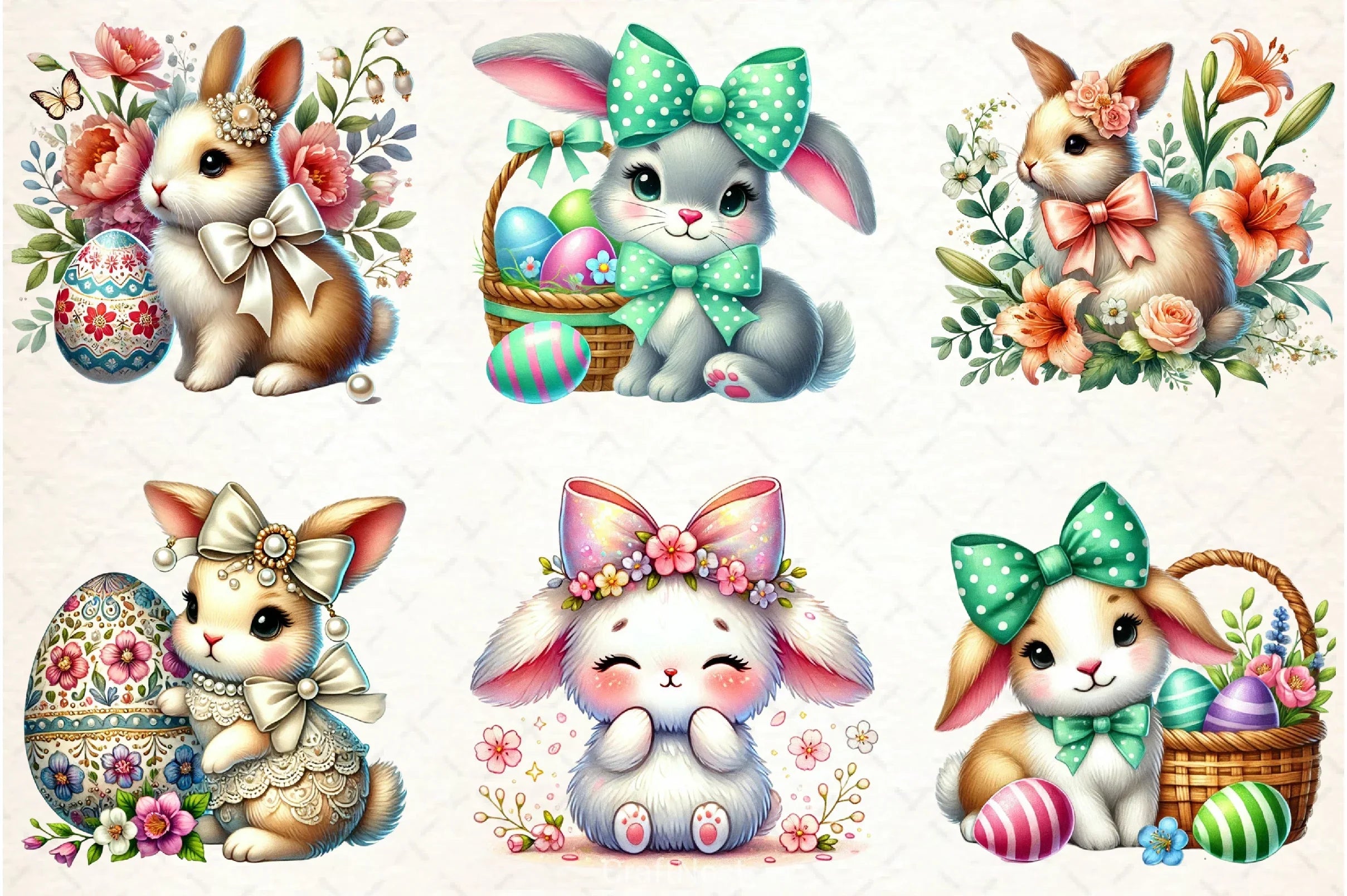 Easter Bunny Clipart Bundle 34 - CraftNest - Digital Crafting and Art