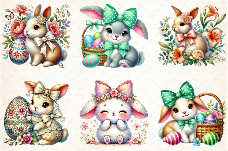 Easter Bunny Clipart Bundle 34 - CraftNest - Digital Crafting and Art