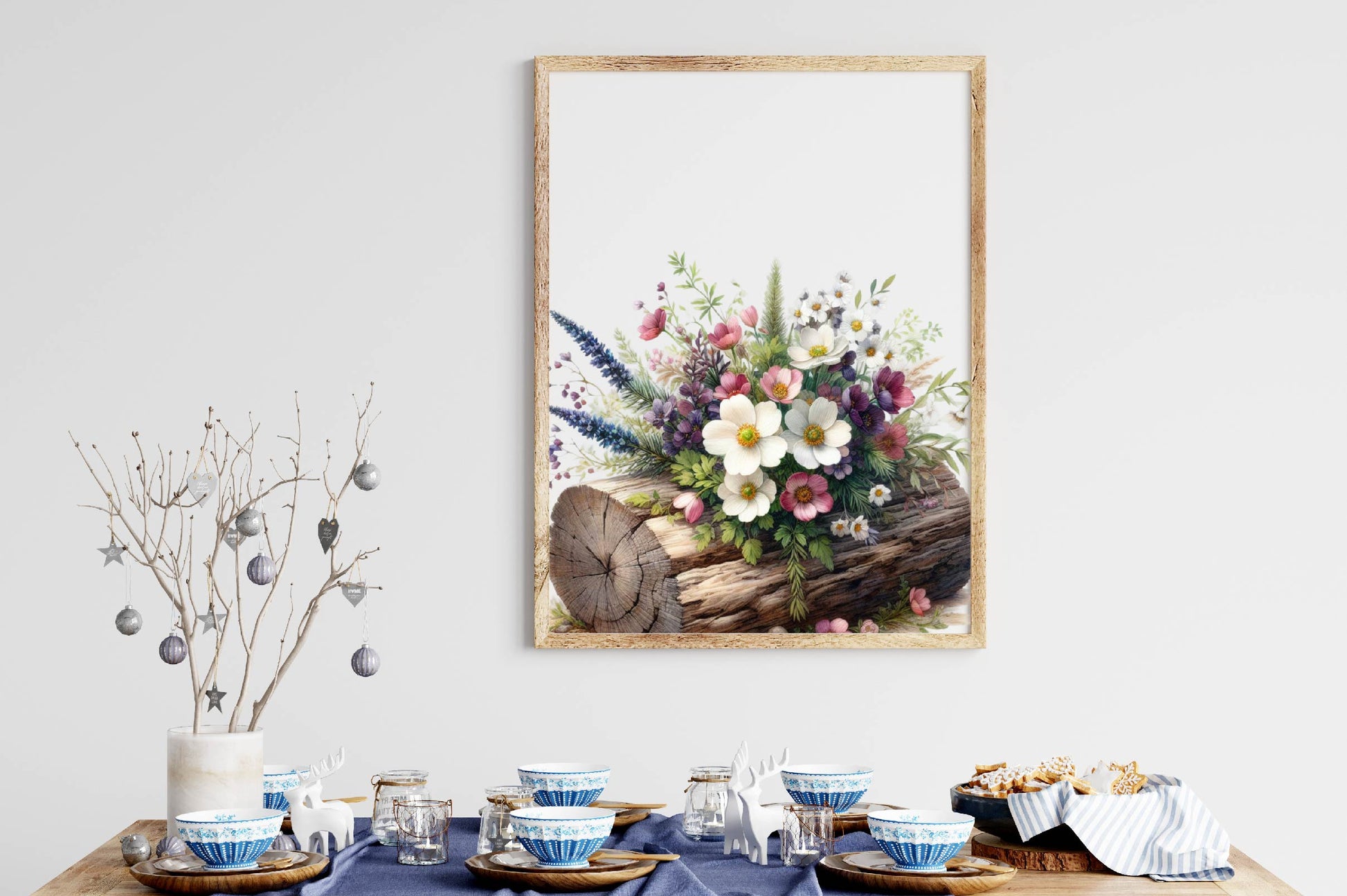 Wildflowers On Log Clipart Bundle - CraftNest - Digital Crafting and Art