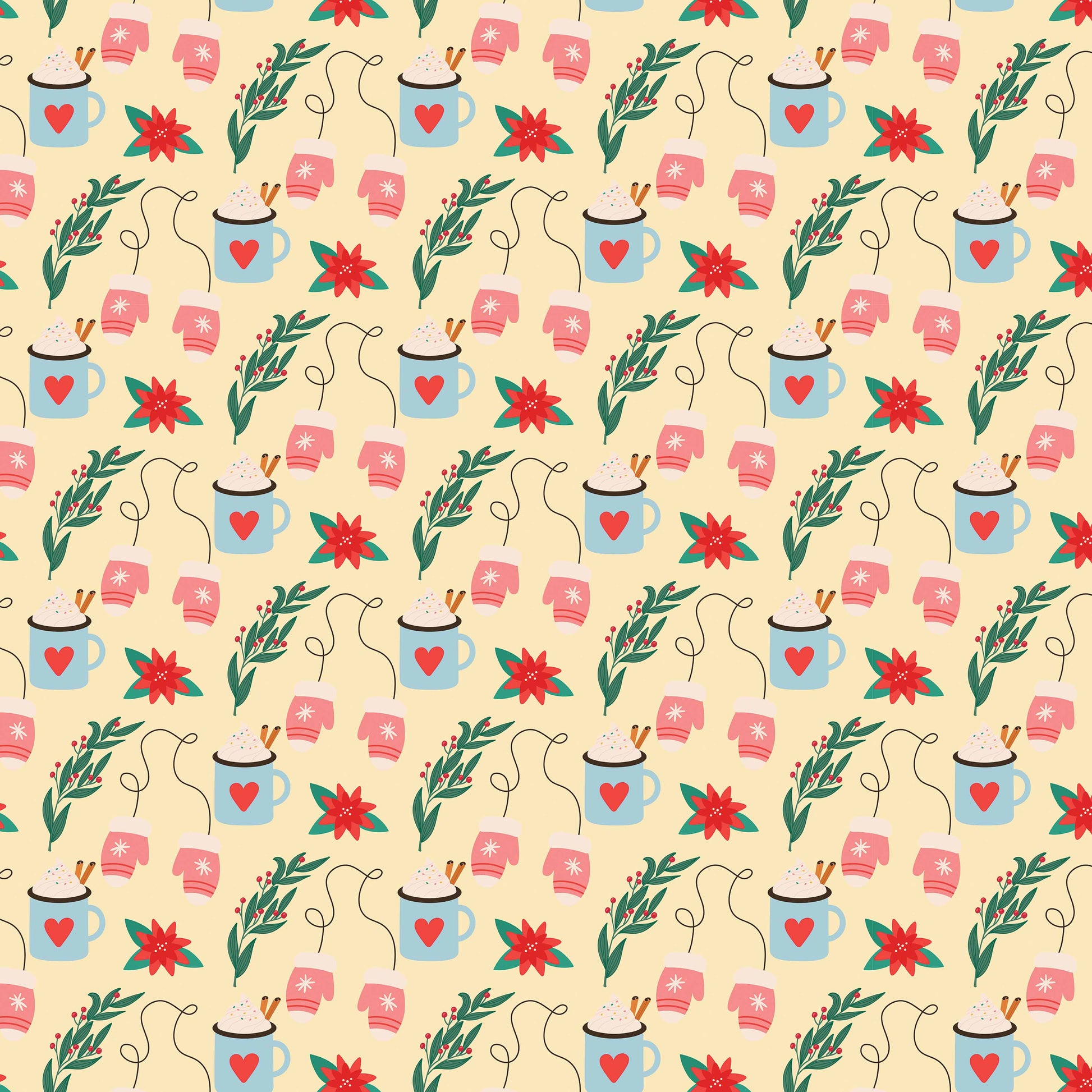 Christmas Green Trees Seamless Digital Paper - CraftNest - Digital Crafting and Art