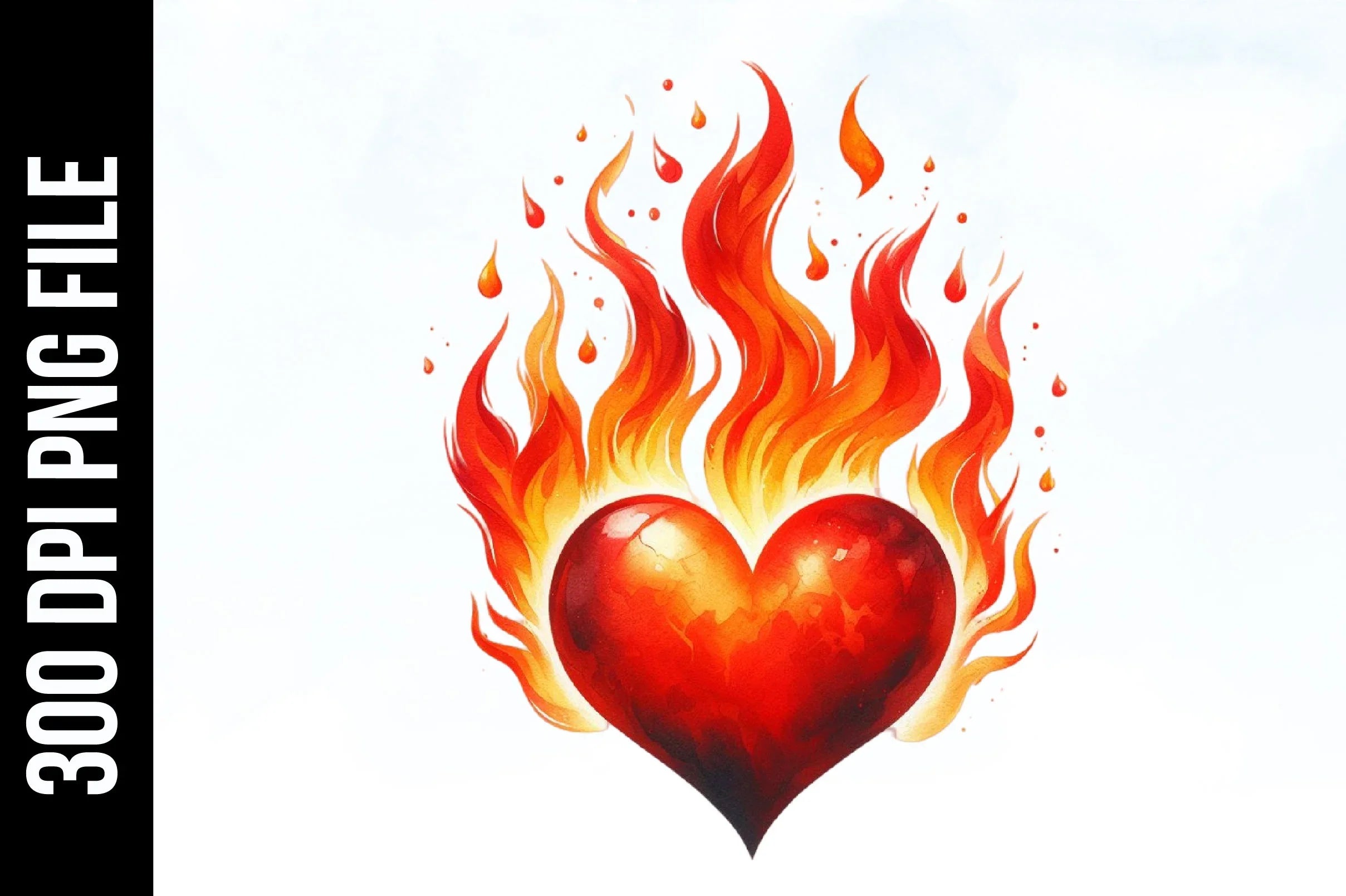 Flaming Heart Clipart Bundle 2 - CraftNest - Digital Crafting and Art
