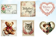 Victorian Valentine Stamps Clipart Bundle - CraftNest - Digital Crafting and Art