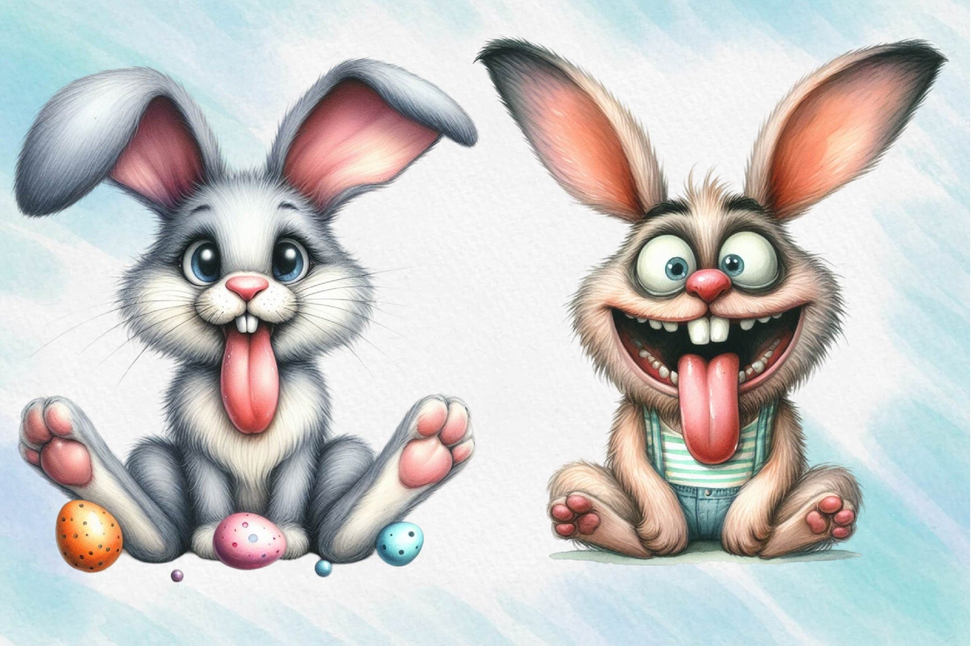 Funny Crazy Easter Bunny Clipart Bundle - CraftNest - Digital Crafting and Art