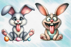 Funny Crazy Easter Bunny Clipart Bundle - CraftNest - Digital Crafting and Art