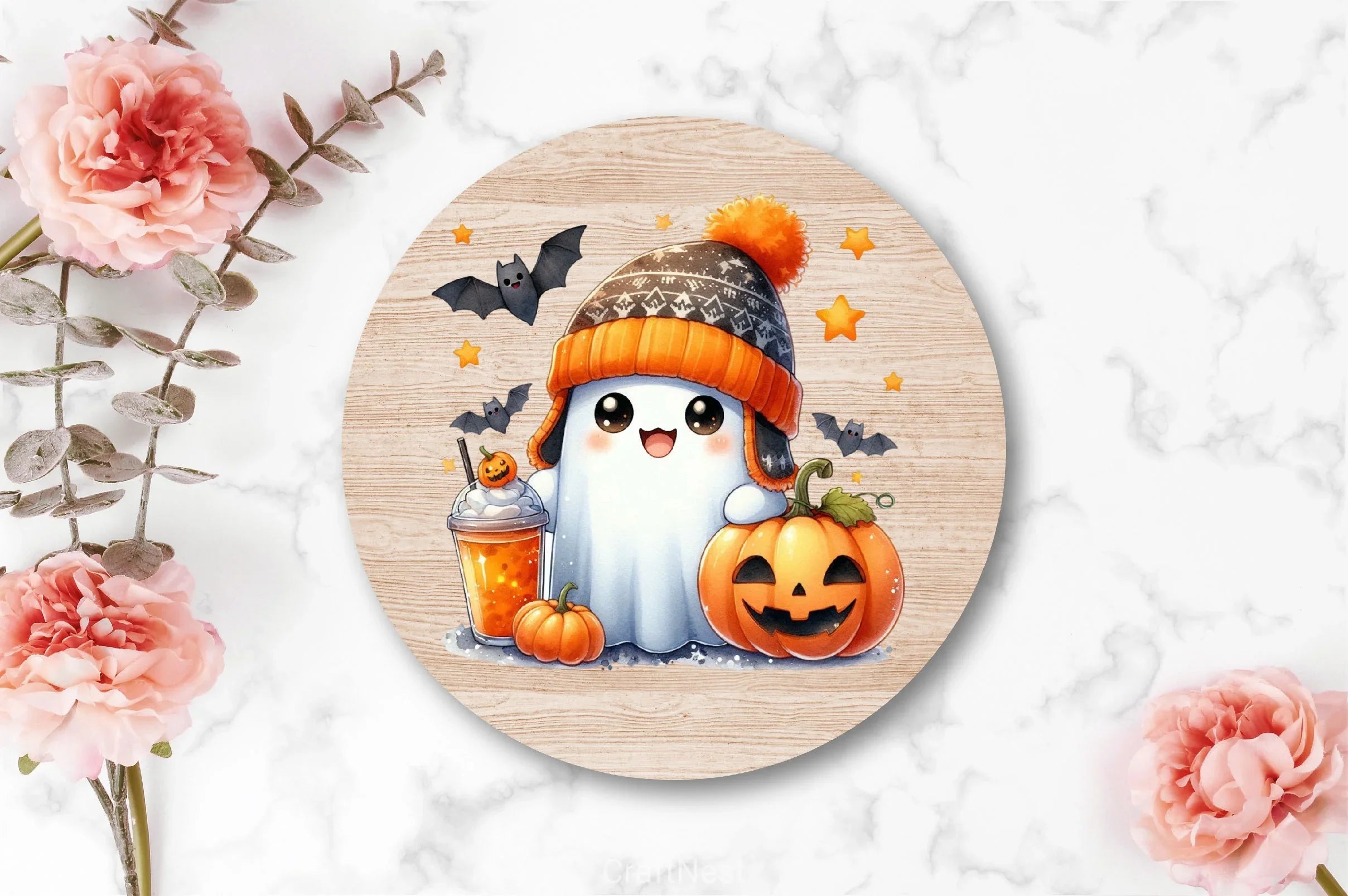 Cute Ghost Cute Halloween Clipart Bundle 12 - CraftNest - Digital Crafting and Art
