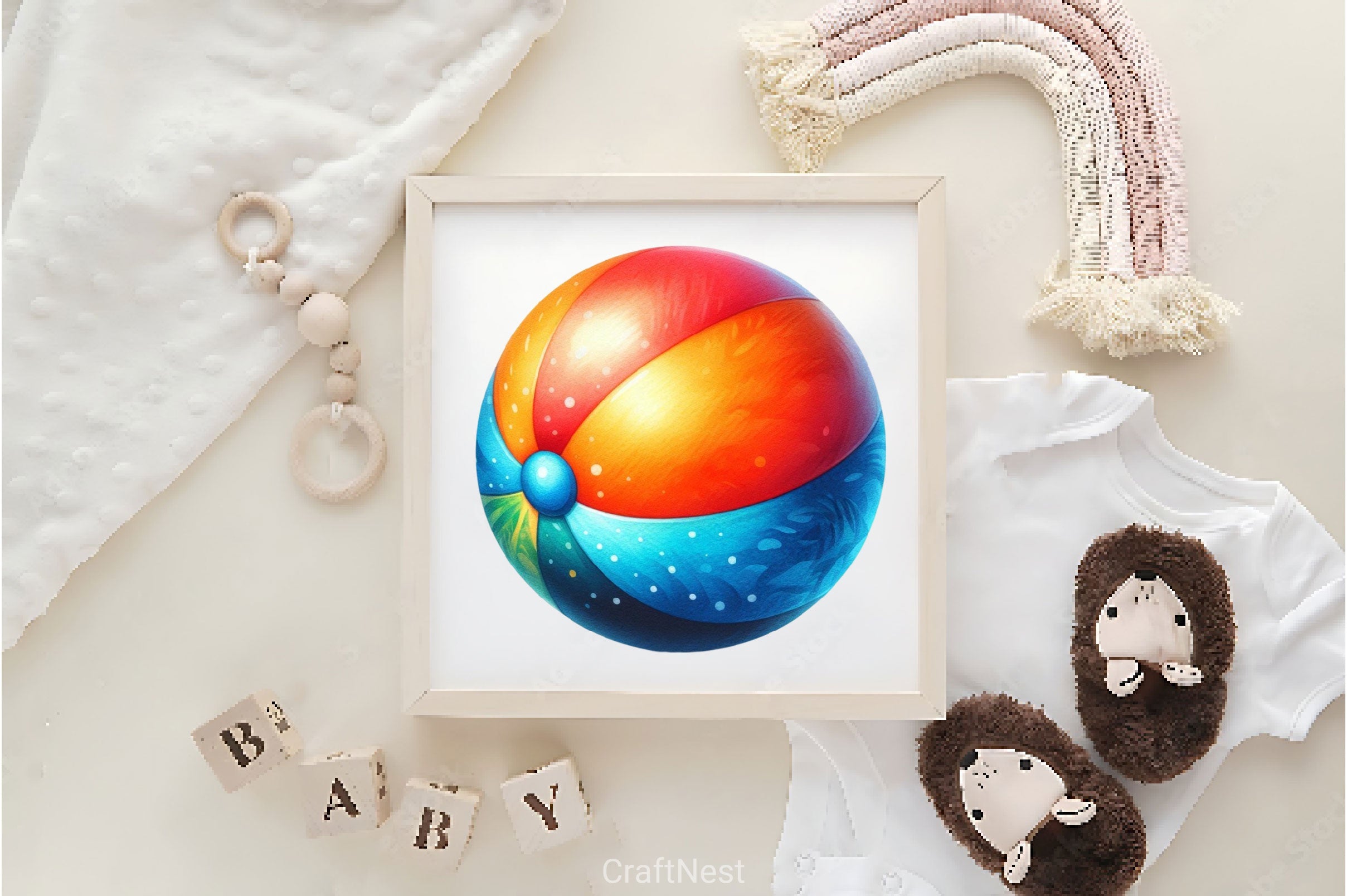Beach Ball Clipart Bundle - CraftNest - Digital Crafting and Art