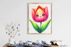 Flower Kawaii Clipart Bundle - CraftNest - Digital Crafting and Art