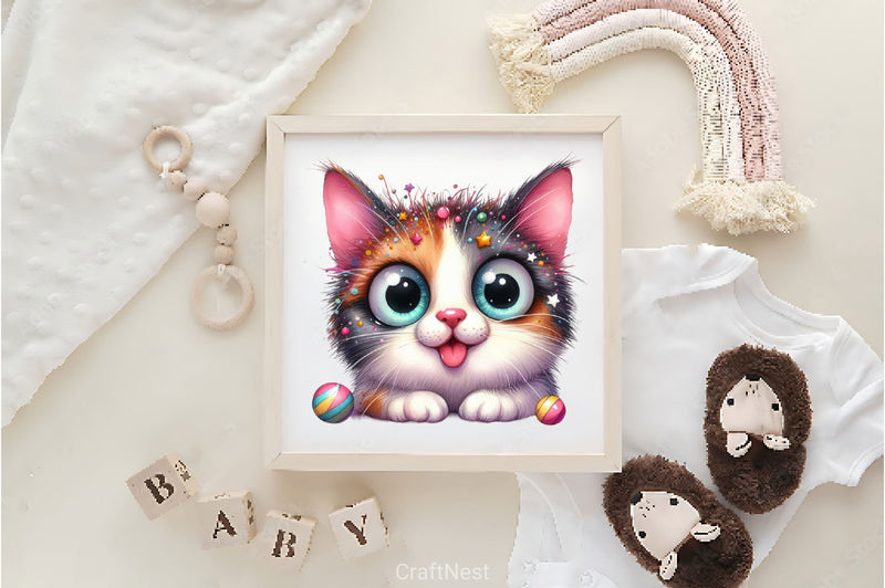 Cute Crazy Cat Clipart Bundle - CraftNest - Digital Crafting and Art