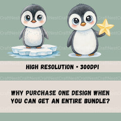 Penguins Clipart Bundle - CraftNest - Digital Crafting and Art