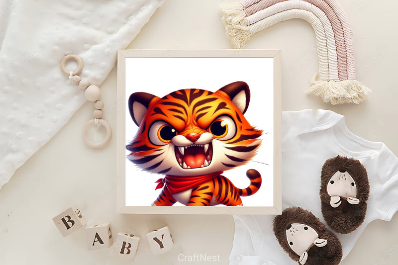 Angry Tiger Clipart Bundle - CraftNest - Digital Crafting and Art