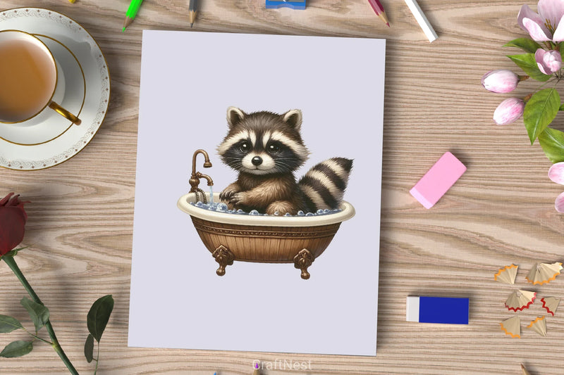 Halloween Raccoon Clipart Bundle 10 - CraftNest - Digital Crafting and Art