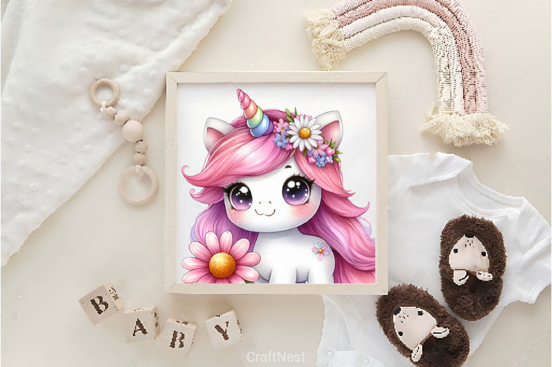 Cute Unicorn Clipart Bundle 10 - CraftNest - Digital Crafting and Art
