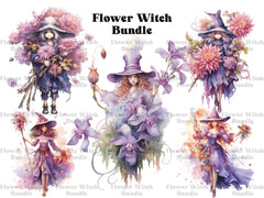 Flower Witches Clipart - CraftNest