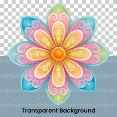 Groovy Flowers Clipart Bundle - CraftNest - Digital Crafting and Art