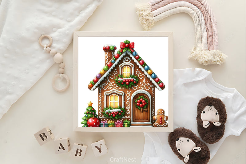 Christmas Gingerbread House Clipart Bundle - CraftNest - Digital Crafting and Art