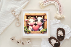 Couple Animals At The Window Clipart Bundle - CraftNest - Digital Crafting and Art