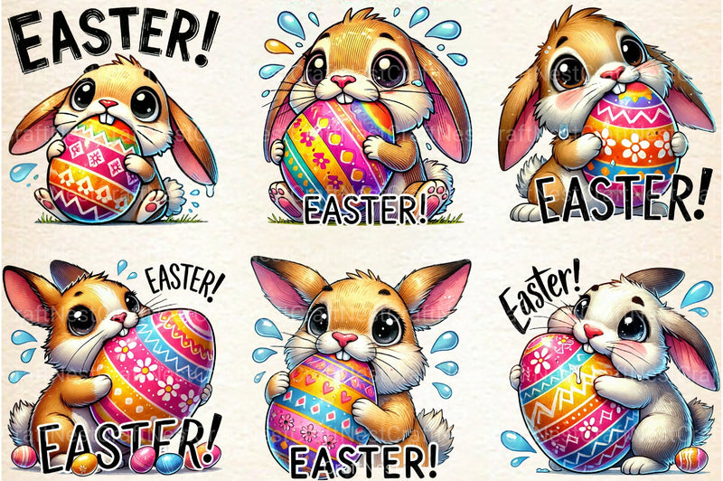 Easter Bunny Clipart Bundle 1 - CraftNest - Digital Crafting and Art