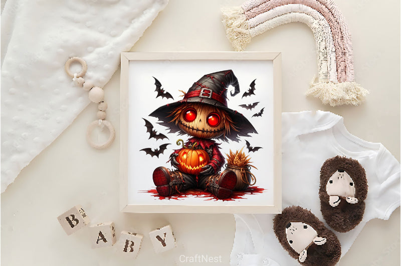 Halloween Scarecrow Clipart Bundle 2 - CraftNest - Digital Crafting and Art