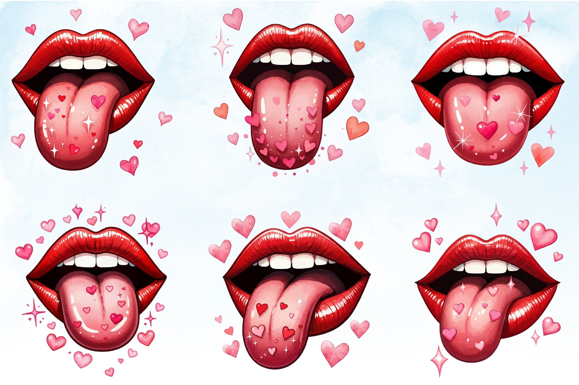 Sexy Lips Valentine Clipart Bundle - CraftNest - Digital Crafting and Art