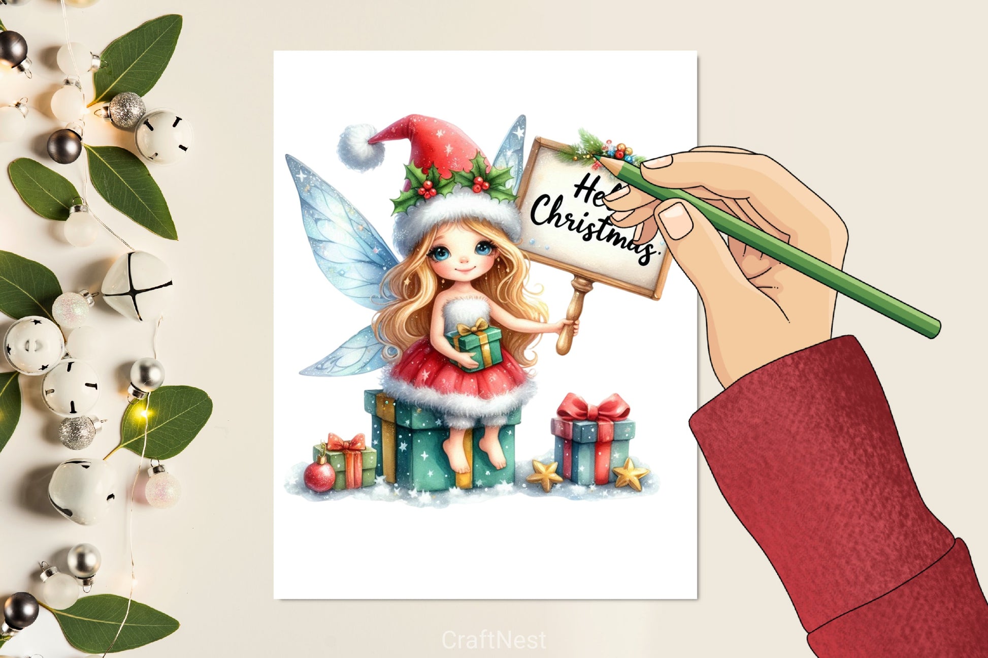 Christmas Fairy Clipart Bundle - CraftNest - Digital Crafting and Art