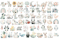 Boho Doodle Baby Clipart Bundle - CraftNest - Digital Crafting and Art