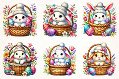 Easter Bunnies Clipart Bundle - CraftNest - Digital Crafting and Art