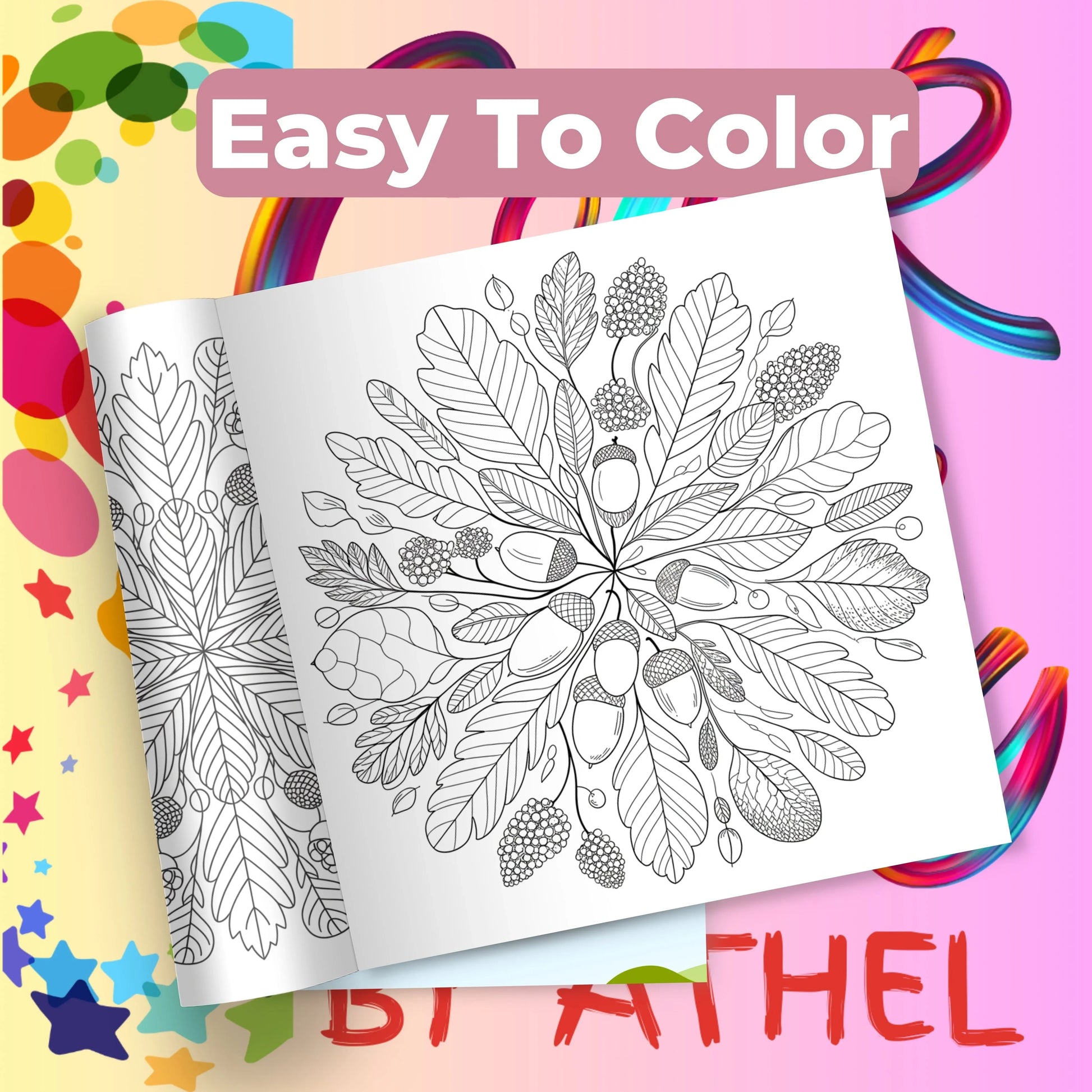 Whimsical Autumn Mandalas Coloring Book Bundle - CraftNest - Digital Crafting and Art