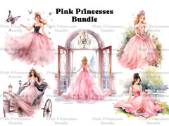 Pink Princesses Clipart - CraftNest